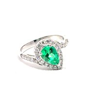 Ring Woman in White Gold Smeraldo COLORE Cianfrone Gioielli ZAEM